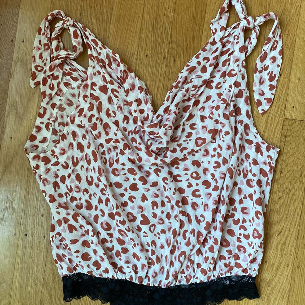 Free People Bare It All Leopard Print Bodysuit, S View 5